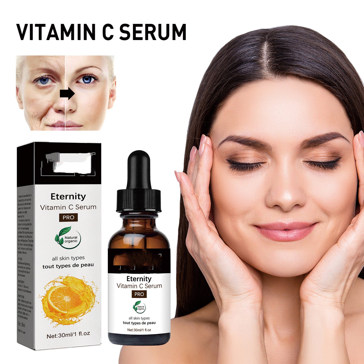 Sérum Vitamine C Anti-Âge - Raffermissant Hydratant Éclat