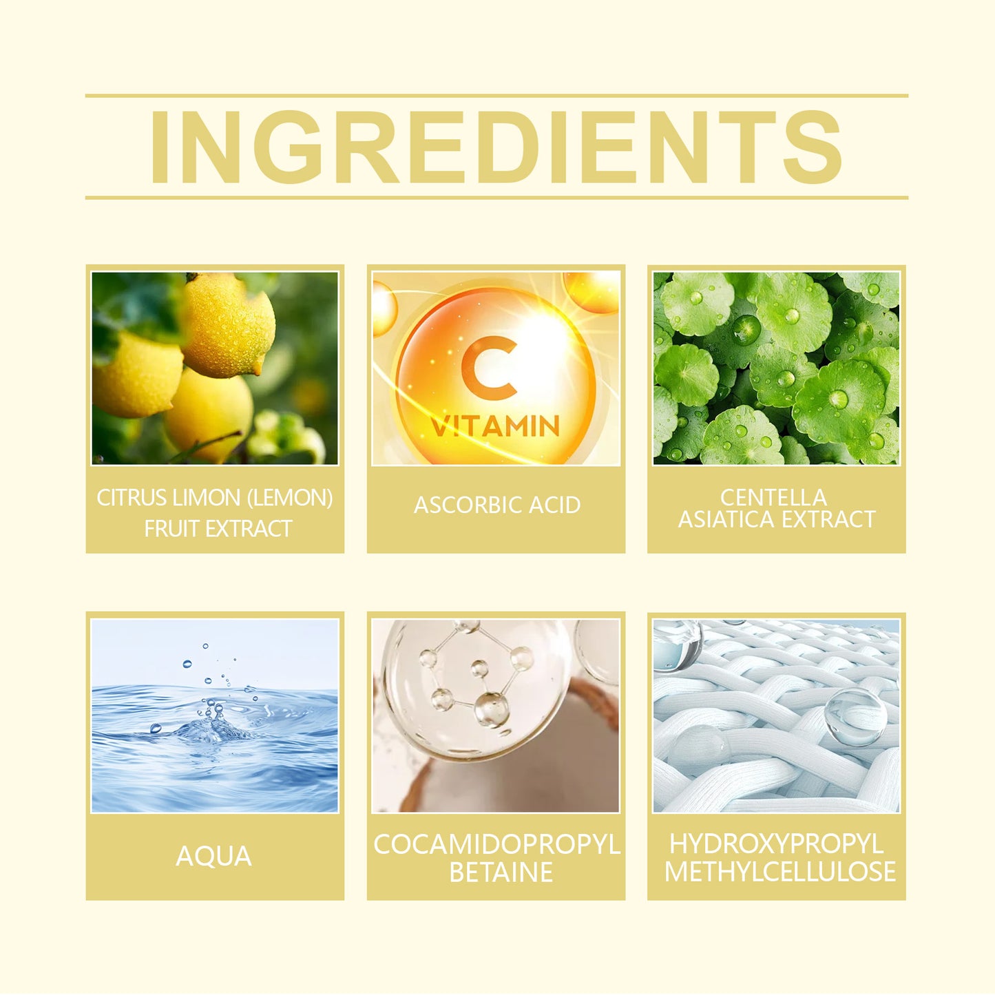 Nettoyant Éclaircissant Vitamine C - Hydratant Apaisant Visage