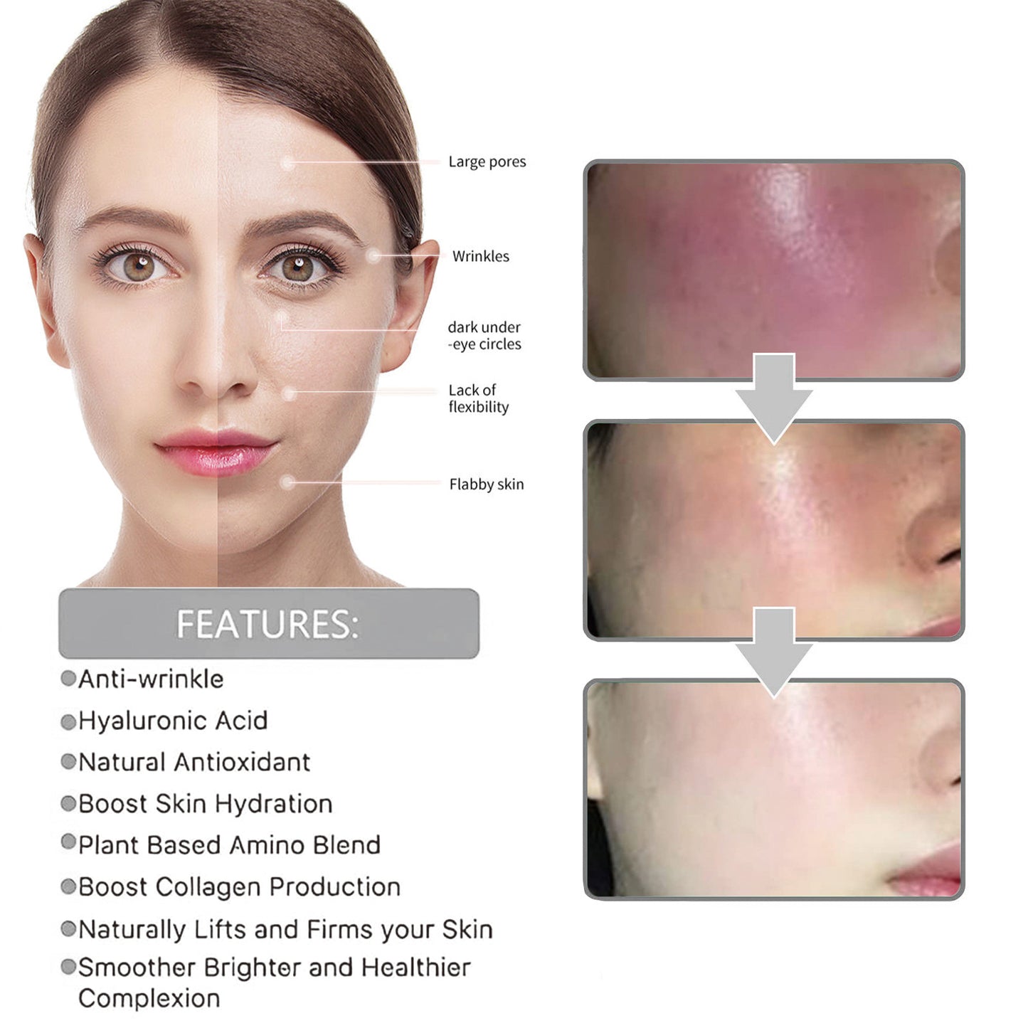Sérum Vitamine C Anti-Âge - Raffermissant Hydratant Éclat