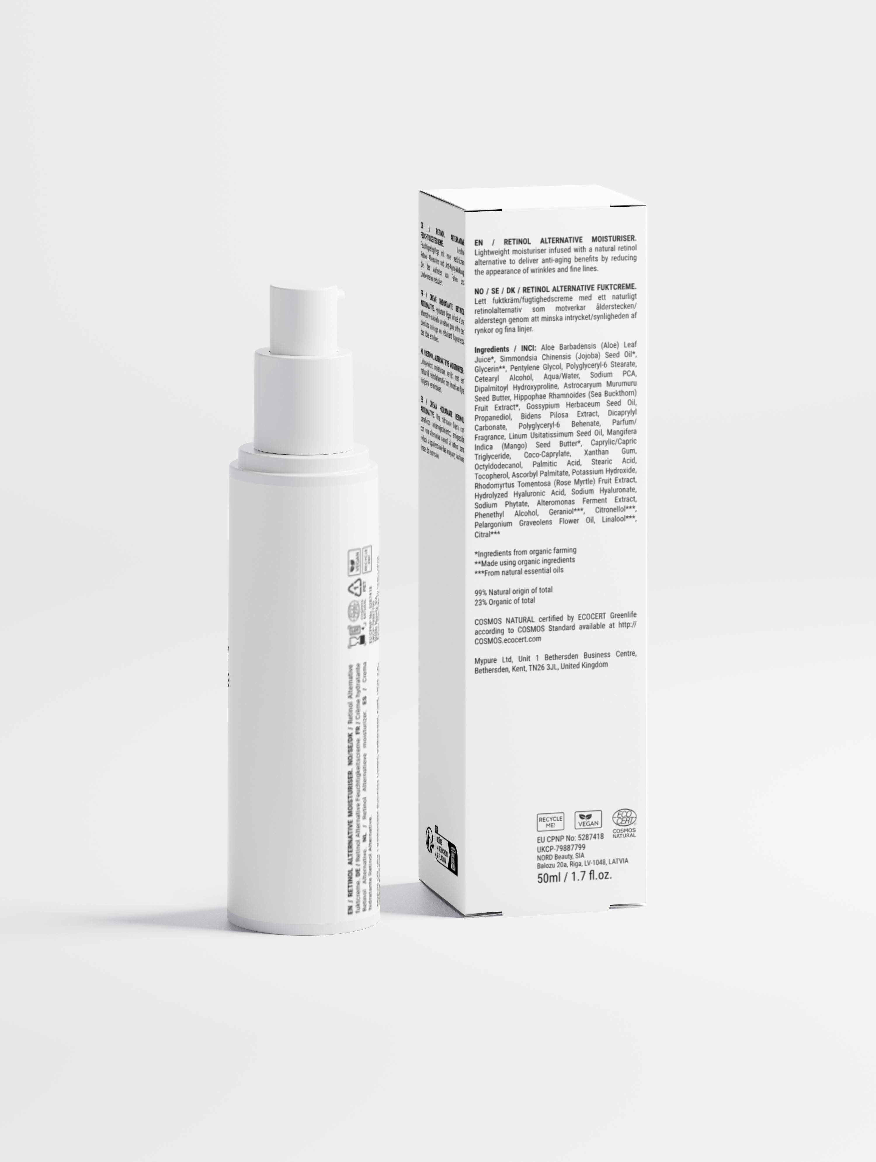 Crème Hydratante Alternative au Rétinol - Anti-Âge Doux