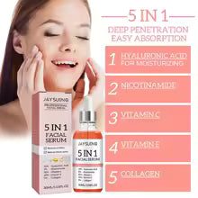 Sérum Raffermissant 5 en 1 - Vitamine C + Acide Hyaluronique