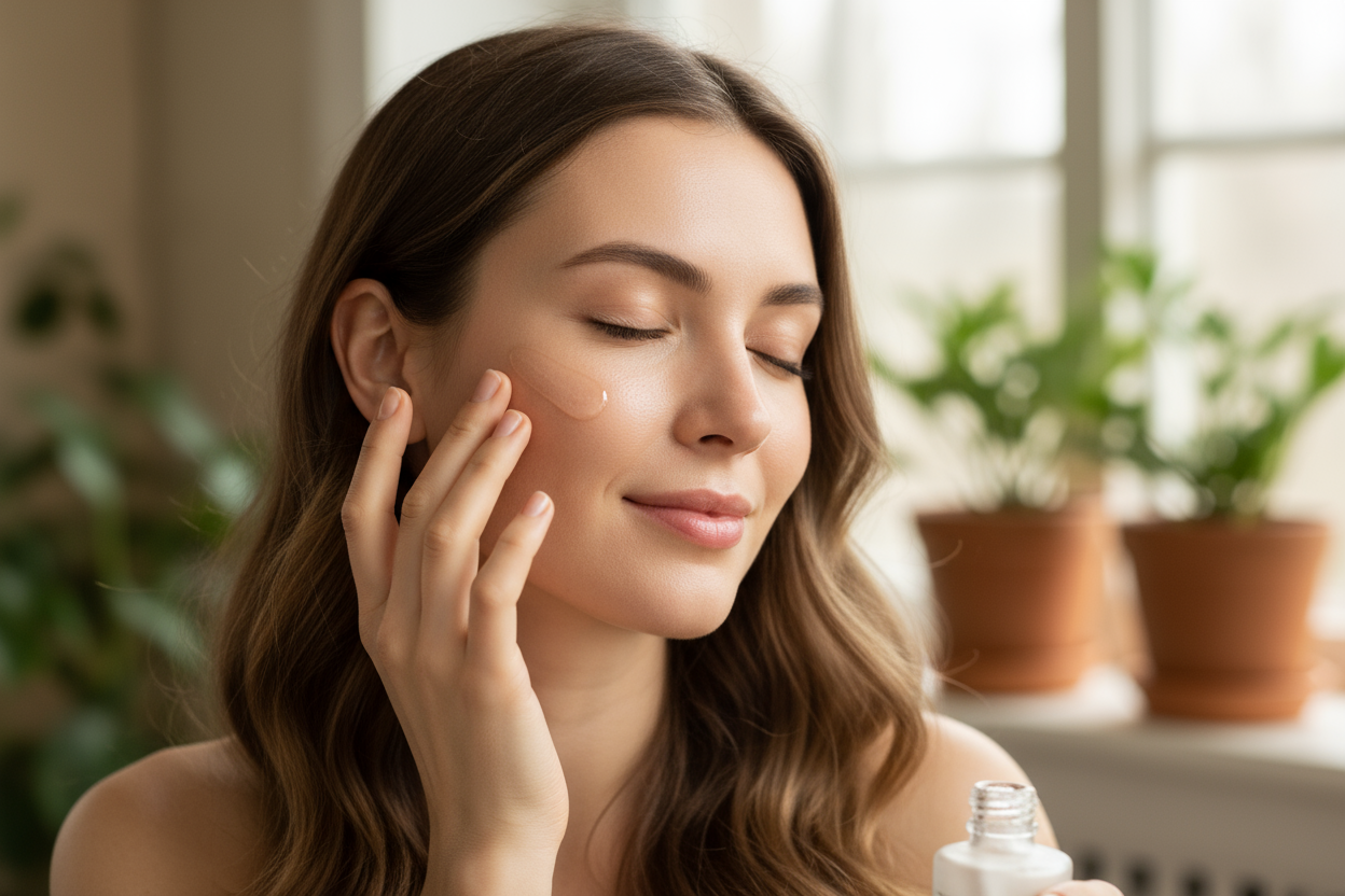 Application du Sérum Anti-Âge