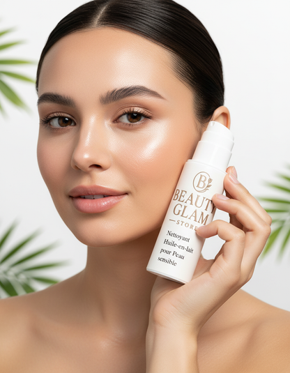 Nettoyant Huile-en-Lait Peau Sensible - Démaquillant Doux