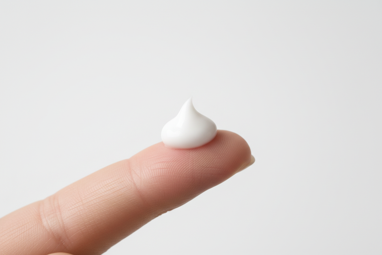 Texture crème doigt